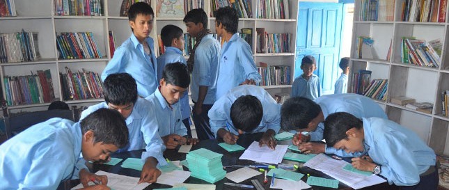 Students at Dharapani Library