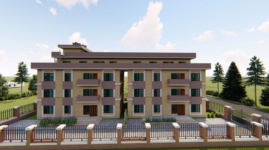3D image of the boarding house